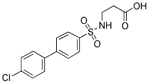 BETA-ALANINE, N-[(4'-CHLORO[1,1'-BIPHENYL]-4-YL)SULFONYL]- Struktur