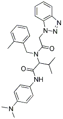 2-[[2-(1H-1,2,3-BENZOTRIAZOL-1-YL)ACETYL](2-METHYLBENZYL)AMINO]-N-[4-(DIMETHYLAMINO)PHENYL]-3-METHYLBUTANAMIDE Struktur