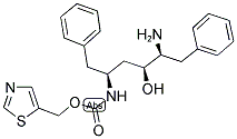 2S,3S,5S-2-AMINO-5-[N-[[(5-THIAZOLYL)METHOXY]CARBONYL]AMINO]-1,6-DIPHENYL-3-HYDROXYHEXANE Struktur