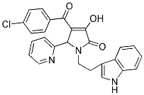 1-(2-(1H-INDOL-3-YL)ETHYL)-4-(4-CHLOROBENZOYL)-3-HYDROXY-5-(PYRIDIN-2-YL)-1H-PYRROL-2(5H)-ONE Struktur