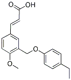 (2E)-3-(3-[(4-ETHYLPHENOXY)METHYL]-4-METHOXYPHENYL)-2-PROPENOIC ACID Struktur