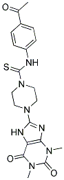 N-(4-ACETYLPHENYL)-4-(1,3-DIMETHYL-2,6-DIOXO-2,3,6,7-TETRAHYDRO-1H-PURIN-8-YL)PIPERAZINE-1-CARBOTHIOAMIDE