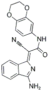 (2Z)-2-(3-AMINO-1H-ISOINDOL-1-YLIDENE)-2-CYANO-N-2,3-DIHYDRO-1,4-BENZODIOXIN-6-YLACETAMIDE Struktur