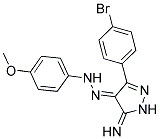 (4E)-3-(4-BROMOPHENYL)-5-IMINO-1,5-DIHYDRO-4H-PYRAZOL-4-ONE (4-METHOXYPHENYL)HYDRAZONE Struktur