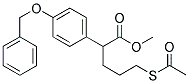 5-ACETYLSULFANYL-2-(4-BENZYLOXYPHENYL)PENTANOIC ACID METHYL ESTER Struktur