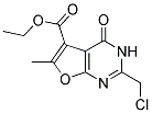 ETHYL 2-(CHLOROMETHYL)-6-METHYL-4-OXO-3,4-DIHYDROFURO[2,3-D]PYRIMIDINE-5-CARBOXYLATE Struktur