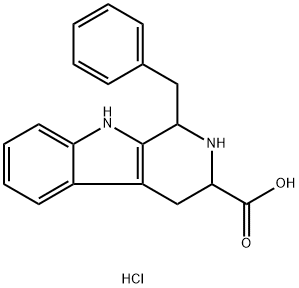 1-BENZYL-2,3,4,9-TETRAHYDRO-1H-BETA-CARBOLINE-3-CARBOXYLIC ACID HYDROCHLORIDE Struktur