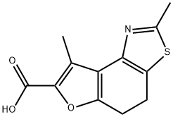 2,8-DIMETHYL-4,5-DIHYDROFURO[3,2-E][1,3]BENZOTHIAZOLE-7-CARBOXYLIC ACID Struktur