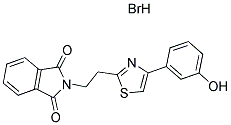 2-{2-[4-(3-HYDROXYPHENYL)-1,3-THIAZOL-2-YL]ETHYL}-1H-ISOINDOLE-1,3(2H)-DIONE HYDROBROMIDE Struktur