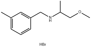 (2-METHOXY-1-METHYL-ETHYL)-(3-METHYL-BENZYL)-AMINE HYDROBROMIDE Struktur