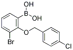 3-BROMO-2-(4'-CHLOROBENZYLOXY)PHENYLBORONIC ACID Struktur