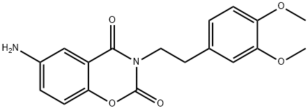 6-AMINO-3-(3,4-DIMETHOXYPHENETHYL)-2H-1,3-BENZOXAZINE-2,4(3H)-DIONE Struktur