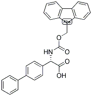 (S)-BIPHENYL-4-YL-[(9H-FLUOREN-9-YLMETHOXYCARBONYLAMINO)]-ACETIC ACID Struktur