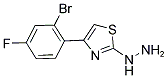 [4-(2-BROMO-4-FLUORO-PHENYL)-THIAZOL-2-YL]-HYDRAZINE Struktur