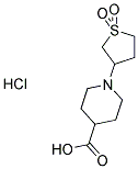 1-(1,1-DIOXIDOTETRAHYDROTHIEN-3-YL)PIPERIDINE-4-CARBOXYLIC ACID HYDROCHLORIDE Struktur