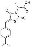 2-[5-(4-ISOPROPYL-BENZYLIDENE)-4-OXO-2-THIOXO-THIAZOLIDIN-3-YL]-PROPIONIC ACID Struktur