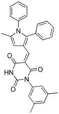 1-(3,5-DIMETHYLPHENYL)-5-[(E)-(5-METHYL-1,2-DIPHENYL-1H-PYRROL-3-YL)METHYLIDENE]-2,4,6(1H,3H,5H)-PYRIMIDINETRIONE Struktur