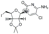 5'-DEOXY-5'-IODO-2',3'-O-ISOPROPYLIDENE-5-CHLOROCYTIDINE Struktur