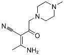 3-AMINO-2-[2-(4-METHYL-PIPERAZIN-1-YL)-ACETYL]-BUT-2-ENENITRILE Struktur