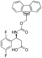 (S)-3-(2,5-DIFLUORO-PHENYL)-3-(9H-FLUOREN-9-YLMETHOXYCARBONYLAMINO)-PROPIONIC ACID Struktur