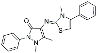 1,5-DIMETHYL-4-{[(2Z)-3-METHYL-4-PHENYL-1,3-THIAZOL-2(3H)-YLIDENE]AMINO}-2-PHENYL-1,2-DIHYDRO-3H-PYRAZOL-3-ONE Struktur