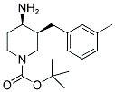 TERT-BUTYL CIS-4-AMINO-3-(3-METHYLBENZYL)PIPERIDINE-1-CARBOXYLATE Struktur