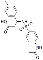 3-(([4-(ACETYLAMINO)PHENYL]SULFONYL)AMINO)-3-(4-METHYLPHENYL)PROPANOIC ACID Struktur