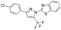 2-[3-(4-CHLOROPHENYL)-5-(TRIFLUOROMETHYL)-1H-PYRAZOL-1-YL]-1,3-BENZOTHIAZOLE Struktur