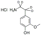 2-(4-HYDROXY-3-METHOXYPHENYL)ETHYL-1,1,2,2-D4-AMINE HCL Struktur