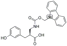 (S)-2-[(9H-FLUOREN-9-YLMETHOXYCARBONYLAMINO)-METHYL]-3-(3-HYDROXY-PHENYL)-PROPIONIC ACID Struktur