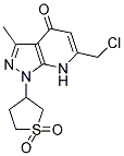 6-(CHLOROMETHYL)-1-(1,1-DIOXIDOTETRAHYDROTHIEN-3-YL)-3-METHYL-1,7-DIHYDRO-4H-PYRAZOLO[3,4-B]PYRIDIN-4-ONE Struktur