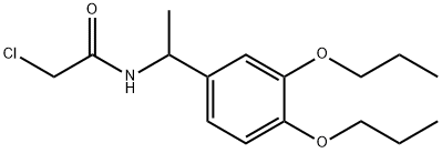 2-CHLORO-N-[1-(3,4-DIPROPOXYPHENYL)ETHYL]ACETAMIDE Struktur