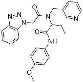 2-[[2-(1H-1,2,3-BENZOTRIAZOL-1-YL)ACETYL](3-PYRIDINYLMETHYL)AMINO]-N-(4-METHOXYPHENYL)BUTANAMIDE Struktur