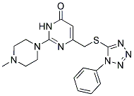 2-(4-METHYLPIPERAZIN-1-YL)-6-{[(1-PHENYL-1H-TETRAZOL-5-YL)THIO]METHYL}PYRIMIDIN-4(3H)-ONE Struktur