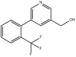 (5-[2-(TRIFLUOROMETHYL)PHENYL]PYRIDIN-3-YL)METHANOL Struktur