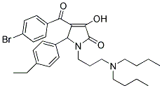 4-(4-BROMOBENZOYL)-1-(3-(DIBUTYLAMINO)PROPYL)-5-(4-ETHYLPHENYL)-3-HYDROXY-1H-PYRROL-2(5H)-ONE Struktur