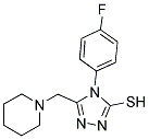 4-(4-FLUOROPHENYL)-5-(PIPERIDIN-1-YLMETHYL)-4H-1,2,4-TRIAZOLE-3-THIOL Struktur