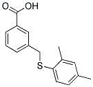 3-[[(2,4-DIMETHYLPHENYL)THIO]METHYL]BENZOIC ACID Struktur