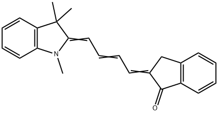 (2E)-2-[(2E,4E)-4-(1,3,3-TRIMETHYL-1,3-DIHYDRO-2H-INDOL-2-YLIDENE)BUT-2-ENYLIDENE]INDAN-1-ONE Struktur