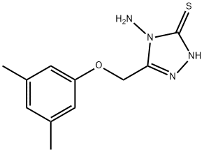 4-AMINO-5-[(3,5-DIMETHYLPHENOXY)METHYL]-4H-1,2,4-TRIAZOLE-3-THIOL Struktur