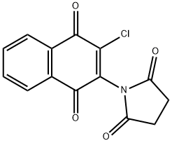 2-CHLORO-3-(N-SUCCINIMIDYL)-1,4-NAPHTHOQUINONE Struktur