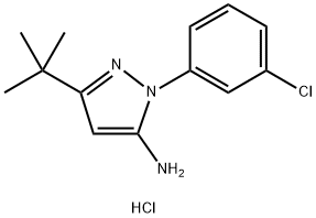 5-叔丁基-2-(3-氯-苯基)-2H-吡唑-3-胺鹽酸鹽, 1049715-83-4, 結(jié)構(gòu)式