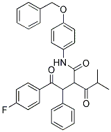 2-[2-(4-FLUOROPHENYL)-2-OXO-1-PHENYL-ETHYL]-4-METHYL-3-OXO-PENTANOIC ACID, (4-BENZYLOXY-PHENYL)-AMIDE Struktur