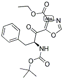 ETHYL 5-(L-N-BOC-PHE)-1,3-OXAZOLE-4-CARBOXYLATE Struktur