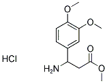 3-AMINO-3-(3,4-DIMETHOXY-PHENYL)-PROPIONIC ACID METHYL ESTER HYDROCHLORIDE Struktur