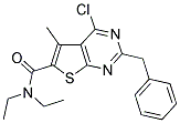 2-BENZYL-4-CHLORO-N,N-DIETHYL-5-METHYLTHIENO[2,3-D]PYRIMIDINE-6-CARBOXAMIDE Struktur