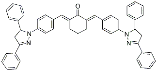 2,6-BIS((E)-[4-(3,5-DIPHENYL-4,5-DIHYDRO-1H-PYRAZOL-1-YL)PHENYL]METHYLIDENE)CYCLOHEXANONE Struktur