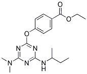 ETHYL 4-{[4-(SEC-BUTYLAMINO)-6-(DIMETHYLAMINO)-1,3,5-TRIAZIN-2-YL]OXY}BENZOATE Struktur