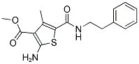 2-AMINO-4-METHYL-5-PHENETHYLCARBAMOYL-THIOPHENE-3-CARBOXYLIC ACID METHYL ESTER Struktur