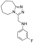 (3-FLUORO-PHENYL)-(6,7,8,9-TETRAHYDRO-5H-[1,2,4]TRIAZOLO[4,3-A]AZEPIN-3-YLMETHYL)-AMINE Struktur